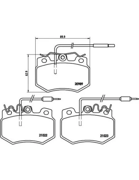 Brembo P 61 031 - Juego de pastillas de freno