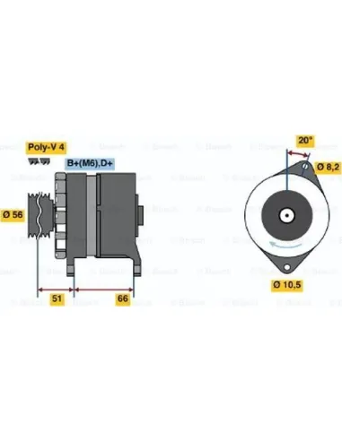 BOSCH 0 120 488 215 - Alternador