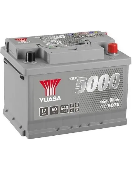 Batería Yuasa YBX5075 12V 60Ah 620A  Silver