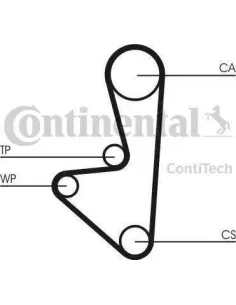 Kit de distribucion con bomba de agua Continental CT607WP1 para