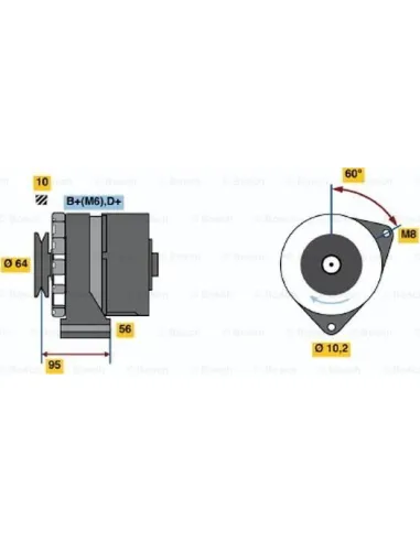 BOSCH 0 120 489 476 - Alternador