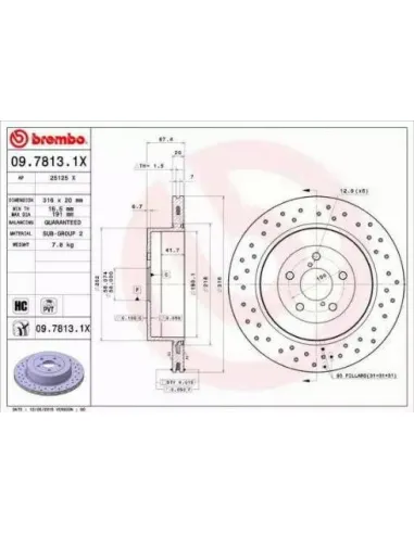 0978131X Disco de freno Brembo