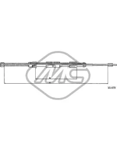 Cable de freno de estacionamiento Citroën 80313 Derecho