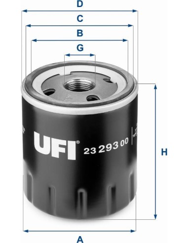 UFI 23.293.00 - Filtro de aceite