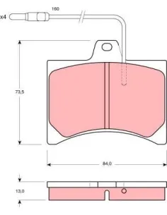 TRW GDB276 - Juego de pastillas de freno