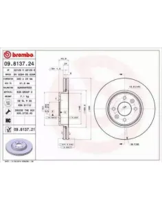 09.8137.21 Disco de freno Brembo