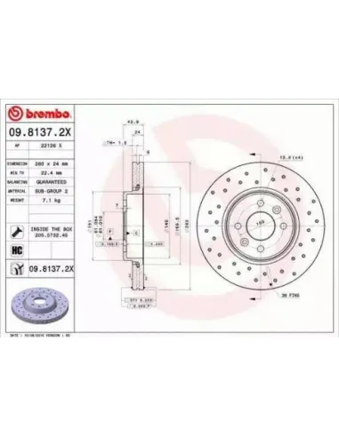 0981372X Disco de freno Brembo