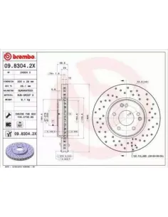 0983042X Disco de freno Brembo