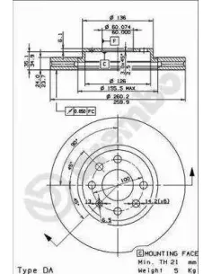 09860175 Disco de freno Brembo