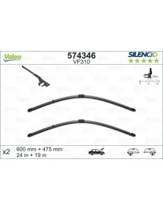 Escobilla limpiaparabrisas Audi / SEAT 574346 600 mm