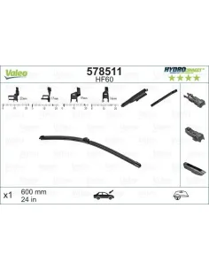 Escobilla limpiaparabrisas Alfa Romeo / Audi 578511 600 mm