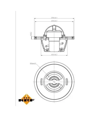 Termostato de refrigerante Audi / Dodge 725156
