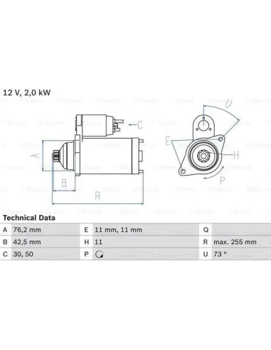 BOSCH 0 986 024 360 - Motor de arranque Golf V