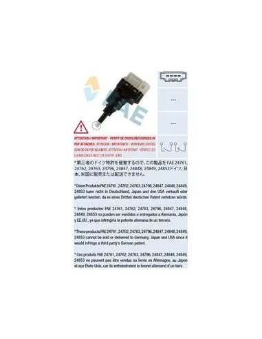 Interruptor de luz de freno SEAT / škoda 24761