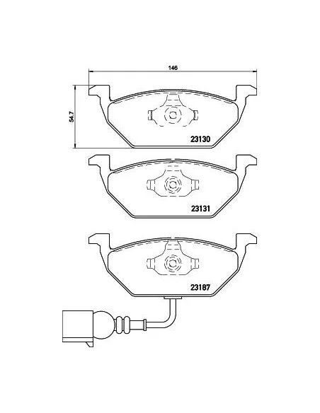 Brembo P 85 072 - Juego de pastillas de freno Golf V
