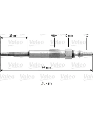 Valeo 345125 - Bujía de precalentamiento Golf V