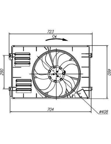 NRF 47925 - Ventilador refrigeración del motor Golf V