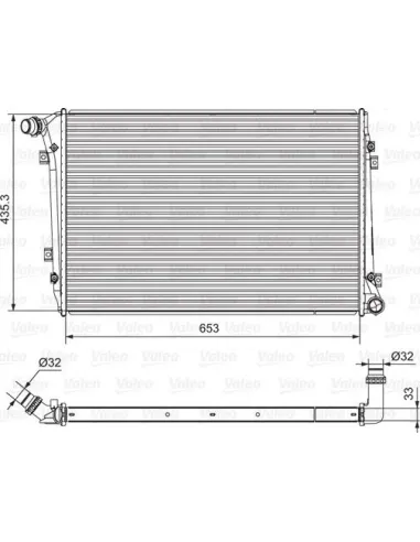 Valeo 701664 - Radiador refrigeración del motor Golf V