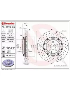09887823 Disco de freno Brembo