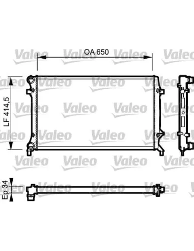 Valeo 735120 - Radiador refrigeración del motor Golf V