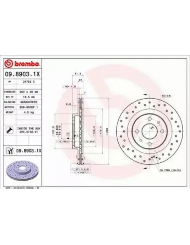 0989031X Disco de freno Brembo