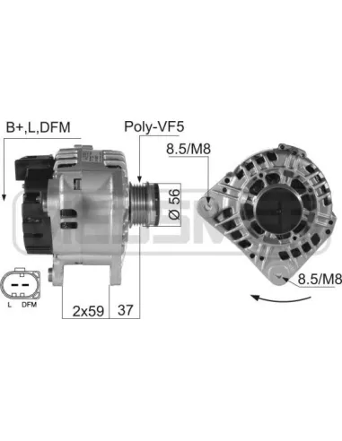 ERA 210007A - Alternador Golf V