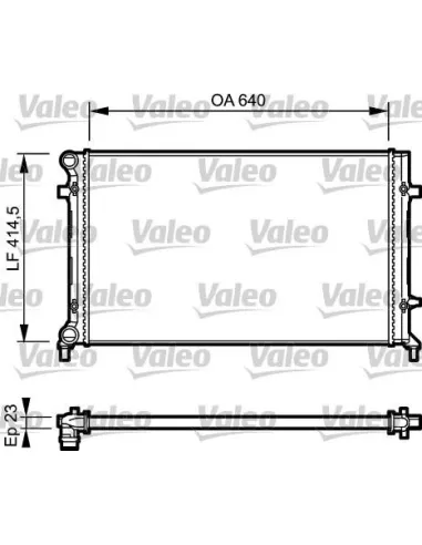 Valeo 734332 - Radiador refrigeración del motor Golf V