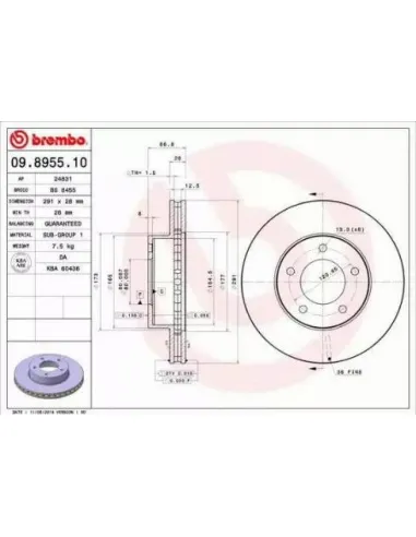 09.8955.10 Disco de freno Brembo