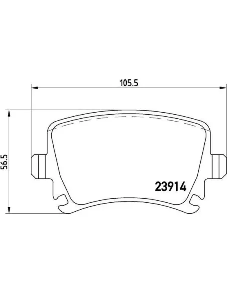 Brembo P 85 095 - Juego de pastillas de freno Golf V