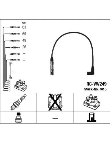 NGK 7015 - Juego de cables de encendido Golf V