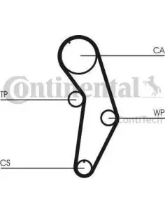 Correa de distribucion Continental CT908 para Audi / Seat / Skoda