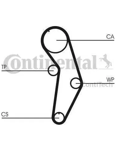 Correa de distribucion Continental CT908 para Audi / Seat / Skoda
