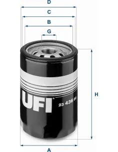 Filtro de aceite UFI 23. 436. 00 | Recambios Colmenar