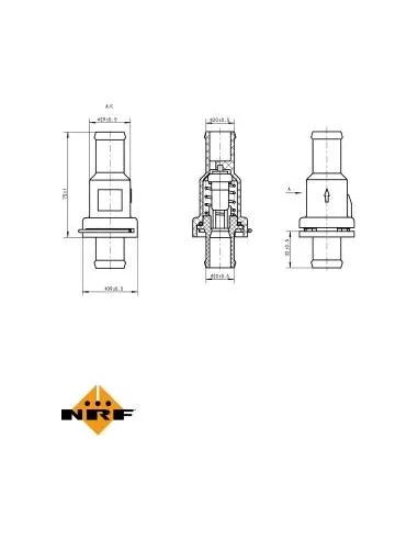 Termostato de refrigerante VW 725175