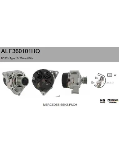 Alternador Type Bosch12V 90Amp MERCEDES-BENZ SPRINTER