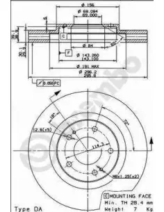 09.9129.10 Disco de freno Brembo