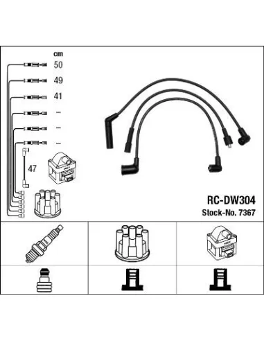 Juego Cables Chevrolet Matiz, Daewoo Año 1998-2000 RCDW304