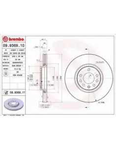 09.9369.10 Disco de freno Brembo
