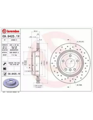 0994251X Disco de freno Brembo