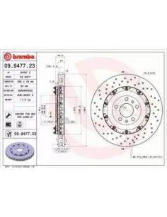 09947723 Disco de freno Brembo