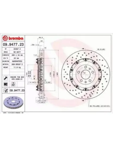 09947723 Disco de freno Brembo