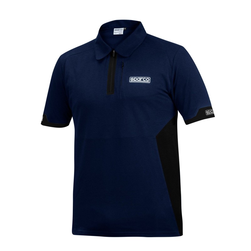 POLO CON CREMALLERA TALLA M AZUL/NEGRO