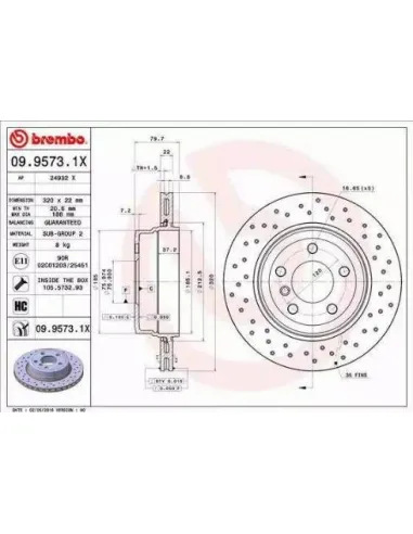 0995731X Disco de freno Brembo