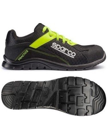 ZAPATILLAS SPARCO PRACTICE JOS TALLA 43 NEGRO/AMARILLO S1P SRC