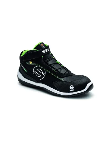 ZAPATILLAS SPARCO RACING EVO RONNIE TALLA 42 NEGRO/VERDE S3 ESD SRC