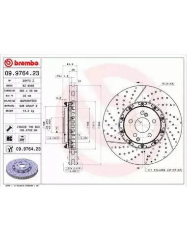 09976423 Disco de freno Brembo