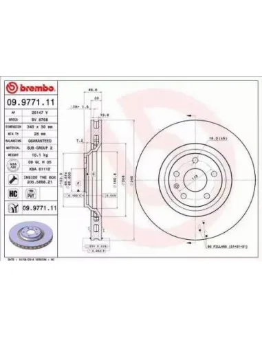 09.9771.11 Disco de freno Brembo