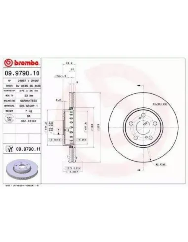 09.9790.10 Disco de freno Brembo