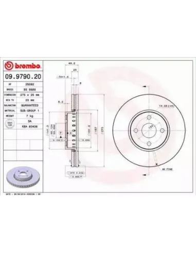 09.9790.20 Disco de freno Brembo