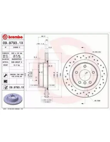 0997931X Disco de freno Brembo